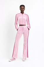 Pink Velour Two-Piece Track Set